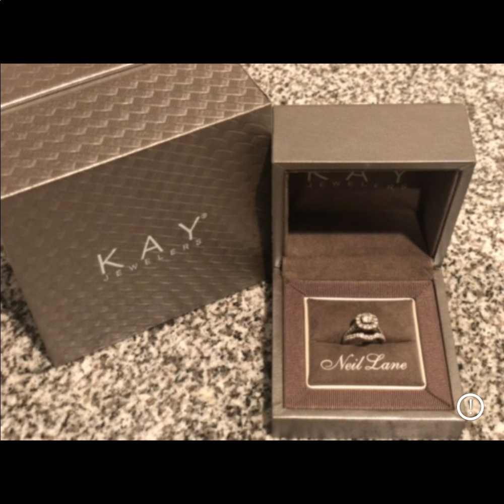 Neil Lane Diamond Engagement Ring & Wedding Band - Picture 2 of 6